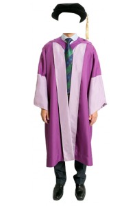 訂造香港大學外科碩士（MS）畢業袍 黑色天鵝絨帽子 畢業袍製衣廠DA247